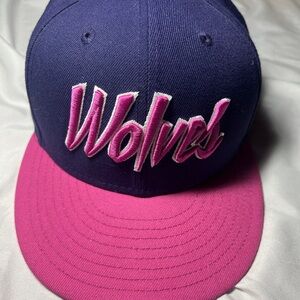 Wolves Minnesota Timberwolves SnapBack  Cap New Era Pink and purple